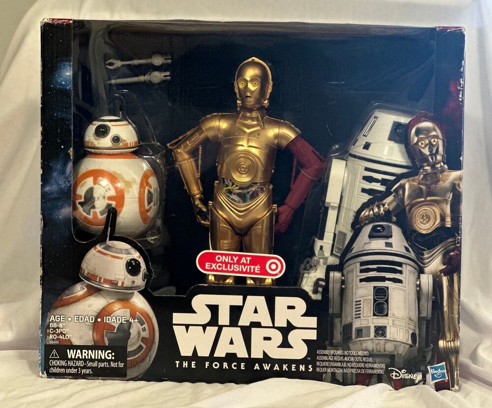 2015 Hasbro Star Wars 12" Droid 3-Pack Target Exclusive (C-3PO, BB-8, RO-4LO)